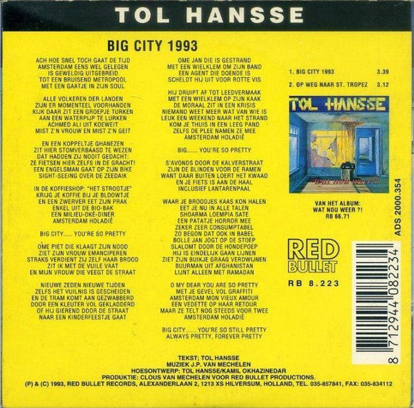 Tol Hansse : Big City 1993 (CD, Single)