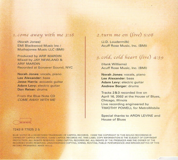 Norah Jones : Come Away With Me (CD, Single)