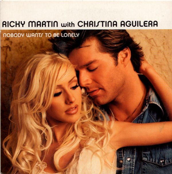 Ricky Martin With Christina Aguilera : Nobody Wants To Be Lonely (CD, Single, Car)