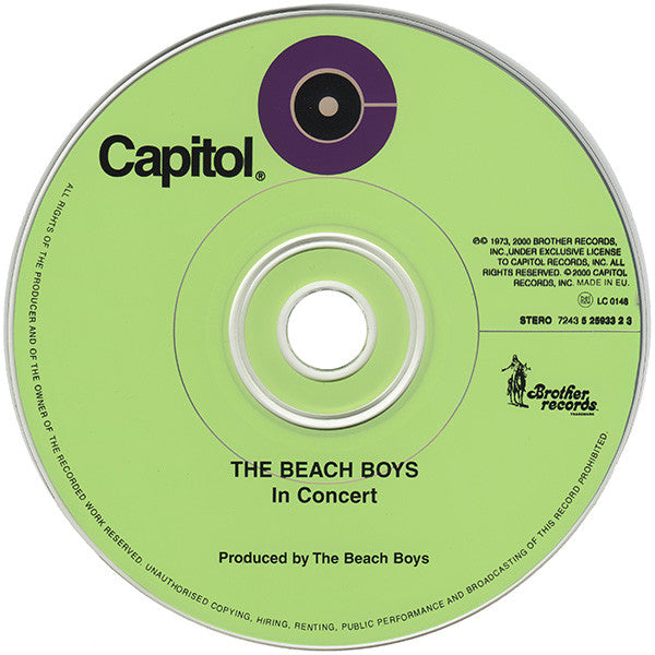 The Beach Boys : In Concert (HDCD, Album, RE, RM)