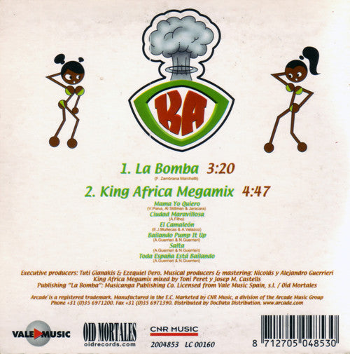 King Africa : La Bomba (CD, Single, Car)