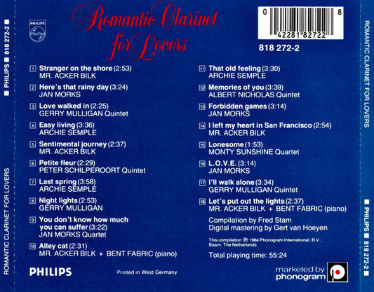 Various : Romantic Clarinet For Lovers (CD, Comp, RE, PDO)