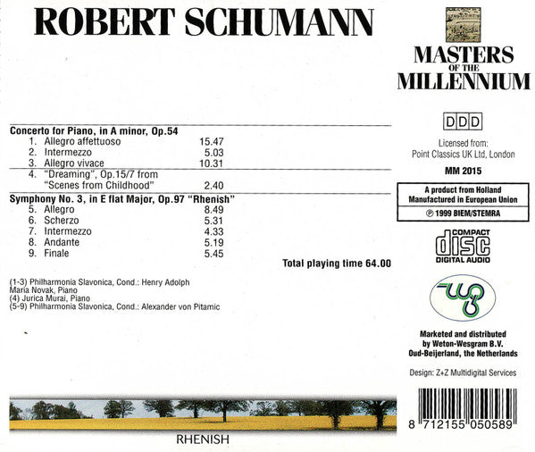 Robert Schumann : Rhenish (CD, Album)