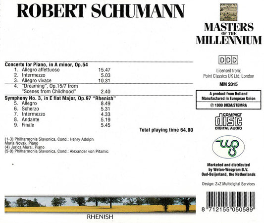 Robert Schumann : Rhenish (CD, Album)