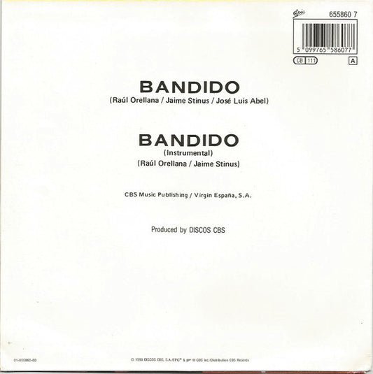 Azucar Moreno : Bandido (7", Single)
