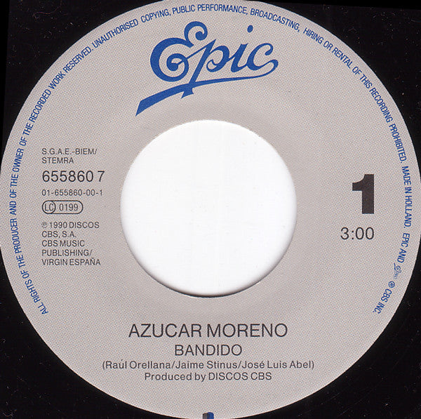 Azucar Moreno : Bandido (7", Single)