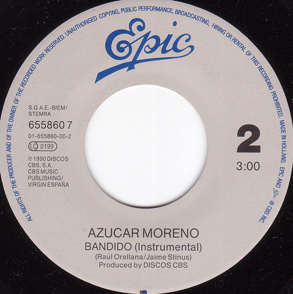 Azucar Moreno : Bandido (7", Single)