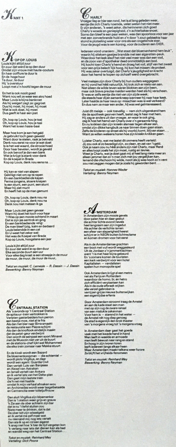 Benny Neyman : Ik Wilde Als Orpheus Zingen (LP, Album)