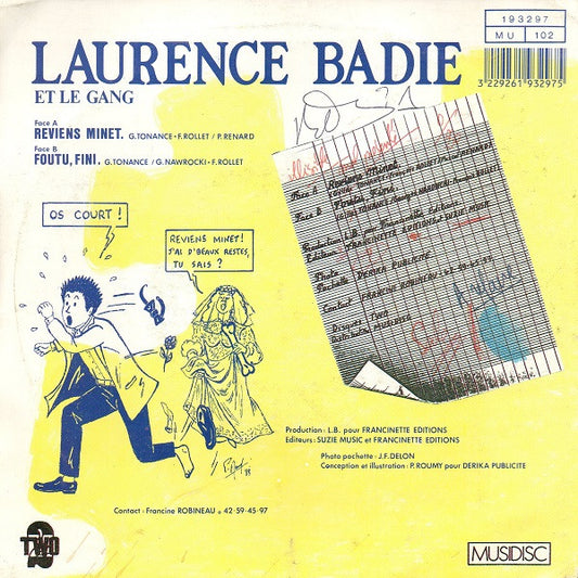 Laurence Badie Et Le Gang : Reviens Minet (7", Single)