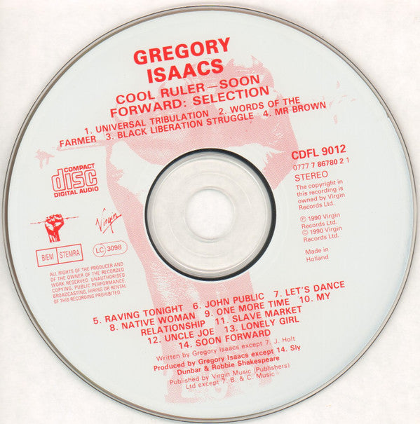 Gregory Isaacs : Cool Ruler - Soon Forward - Selection (CD, Comp, RM)