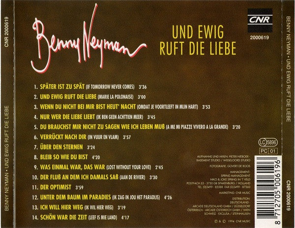 Benny Neyman : Und Ewig Ruft Die Liebe (CD, Album)