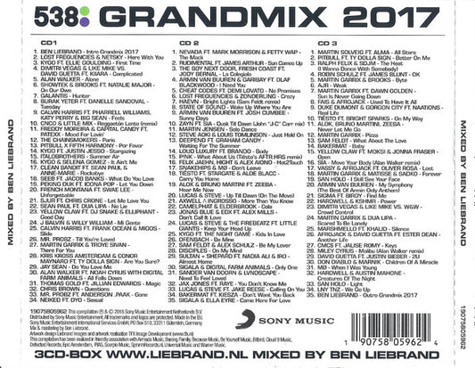 Ben Liebrand : Grandmix 2017 (3xCD, Mixed, Tex)