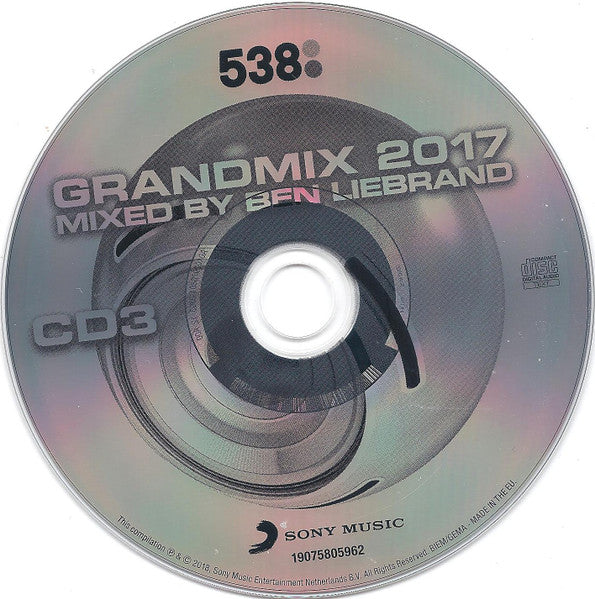 Ben Liebrand : Grandmix 2017 (3xCD, Mixed, Tex)