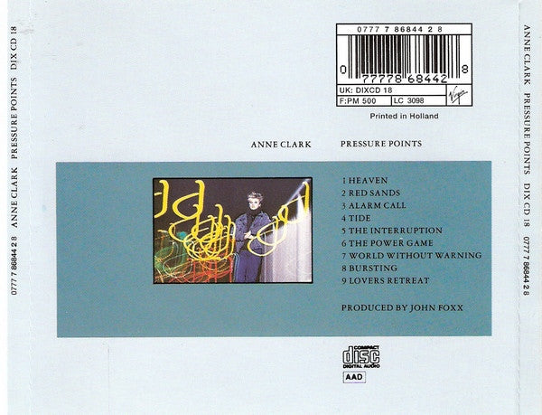 Anne Clark : Pressure Points (CD, Album, RE)