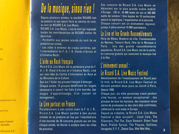Various : Best Of Live Vol. 1 (CD, Album, Comp)
