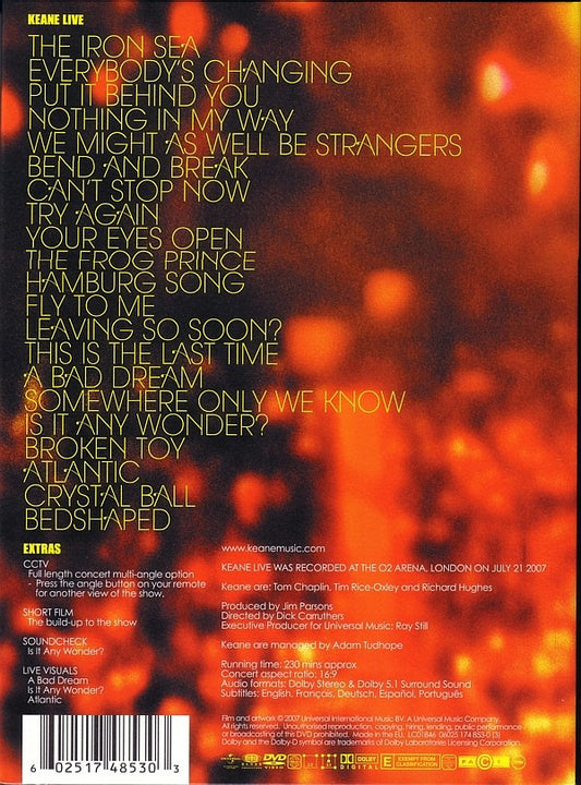 Keane : Live (DVD-V, NTSC, Dol)