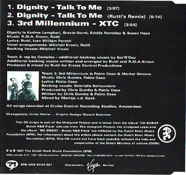 Dignity (2) : Talk To Me (CD, Single)