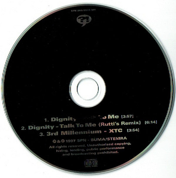 Dignity (2) : Talk To Me (CD, Single)