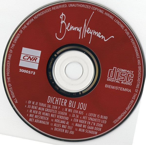 Benny Neyman : Dichter Bij Jou (CD, Album)
