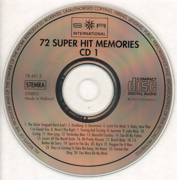 Various : 72 Super Hit Memories (3xCD, Comp)