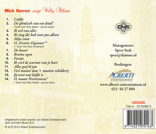 Mick Harren : Zingt Willy Alberti (CD, Album)