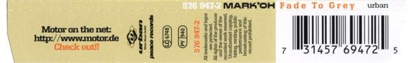 Mark 'Oh : Fade To Grey (CD, Maxi)