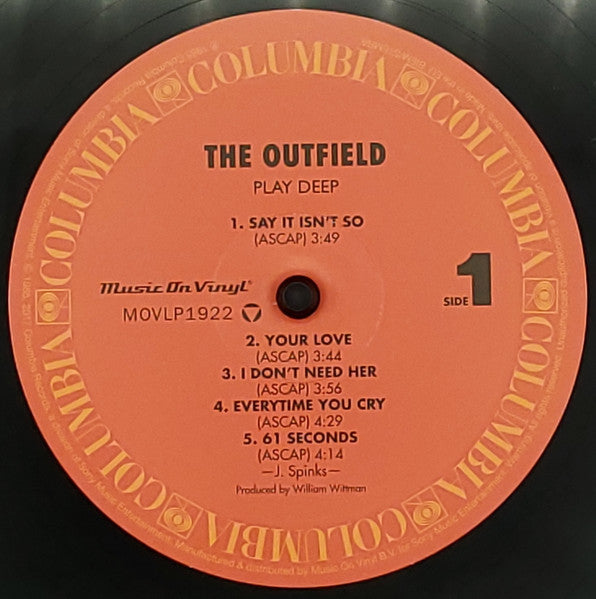 The Outfield : Play Deep (LP, Album, RE, 180)