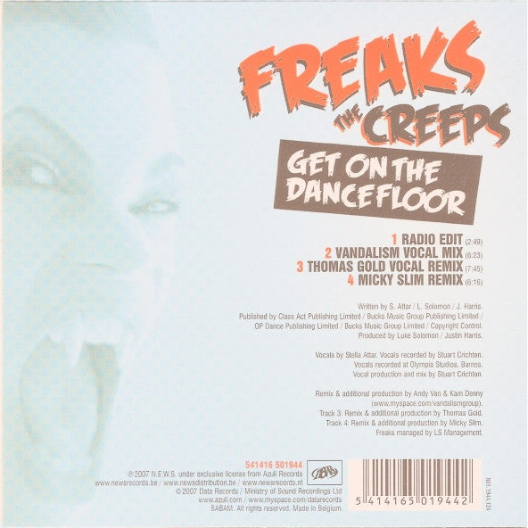 Freaks : The Creeps (Get On The Dancefloor) (CD, Single)