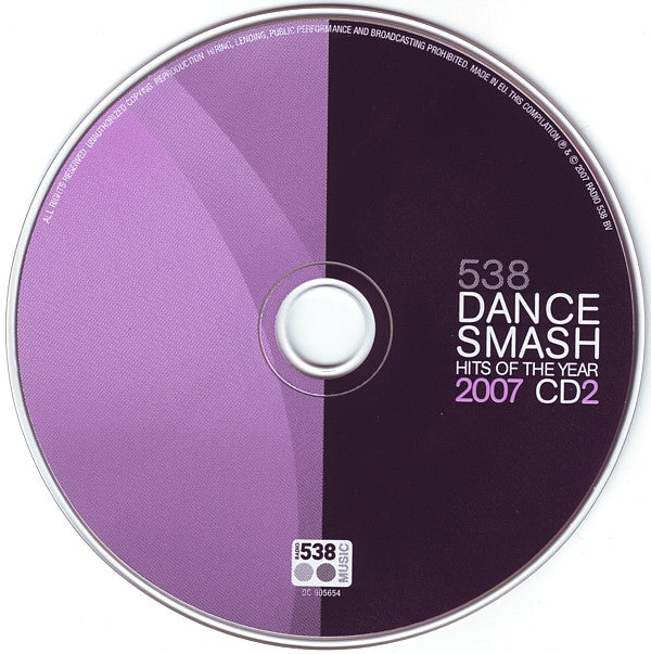 Various : 538 Dance Smash - Hits Of The Year 2007 (2xCD, Comp + CD, Mixed)