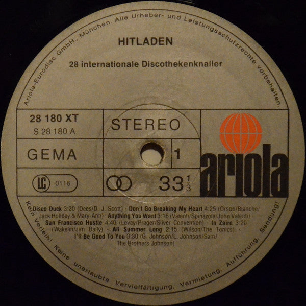 Various : Hitladen (28 Internationale Discothekenknaller) (2xLP, Comp)
