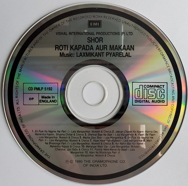 Laxmikant-Pyarelal : Shor / Roti Kapada Aur Makaan  (CD, Comp)