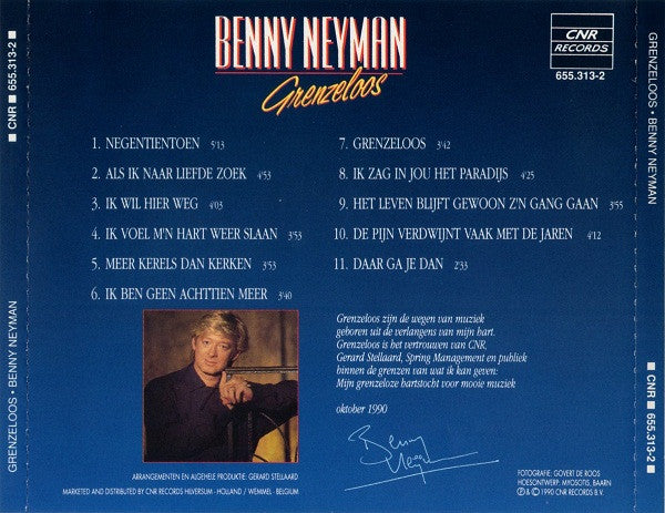 Benny Neyman : Grenzeloos (CD, Album)