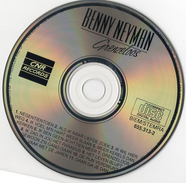 Benny Neyman : Grenzeloos (CD, Album)
