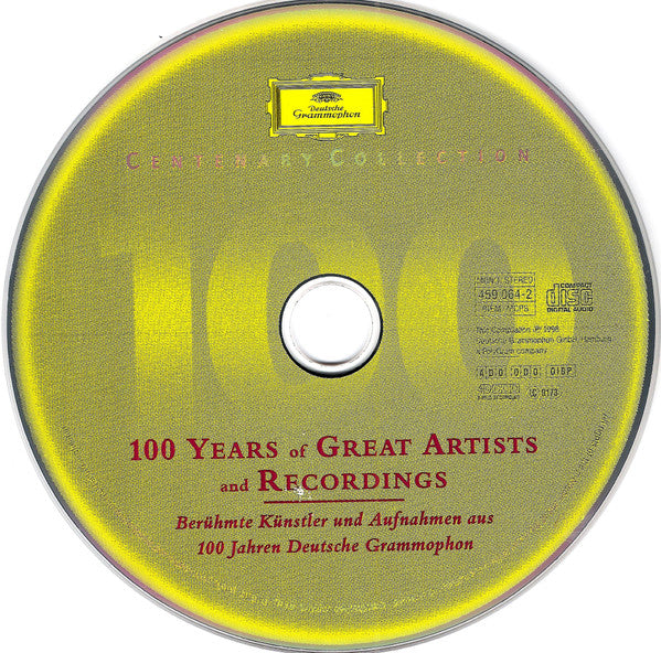 Various : Berühmte Künstler Und Aufnahmen Aus 100 Jahren Deutsche Grammophon (CD, Comp, Mono, RM)