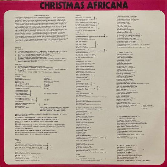 Kwadwo Donkoh & His Abokyi Parts Of Ghana : Christmas Africana (LP, Album)