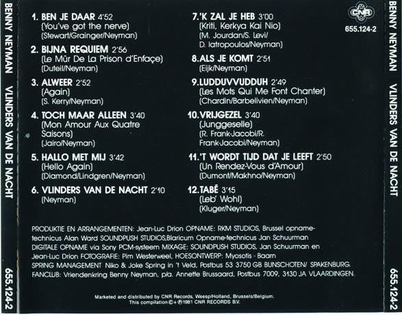 Benny Neyman : Vlinders Van De Nacht (CD, Album, RE)
