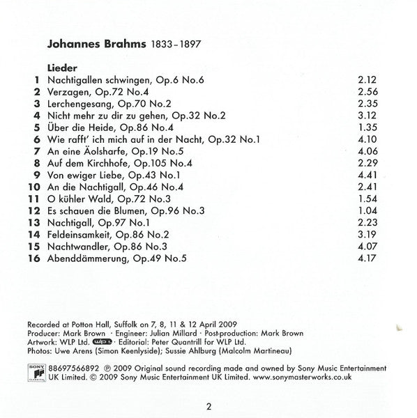 Robert Schumann / Johannes Brahms - Simon Keenlyside, Malcolm Martineau : Dichterliebe / Lieder (CD)