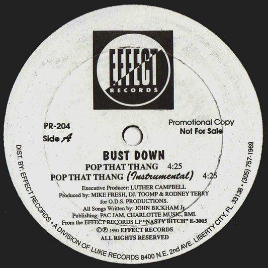 Bustdown : Pop That Thang (12", Promo)