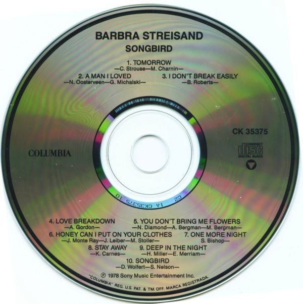 Barbra Streisand : Songbird (CD, Album, RE)