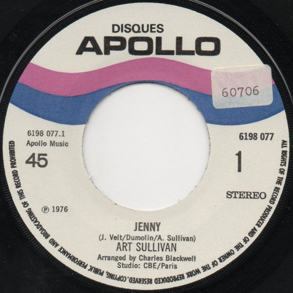 Art Sullivan : Jenny (7", Single)