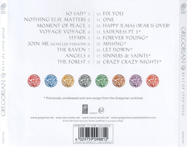 Gregorian : Best Of 1990-2010 (CD, Comp, RE)