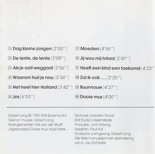 Robert Long : Dag Kleine Jongen (CD, Album, RE)