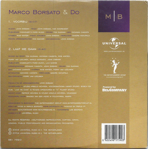 Marco Borsato & Do : Voorbij (CD, Single)