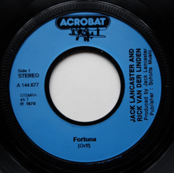 Jack Lancaster And Rick Van Der Linden : Fortuna (7", Single)