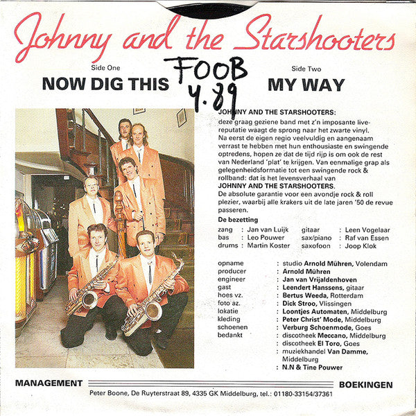 Johnny And The Starshooters : Now Dig This (7", Single)