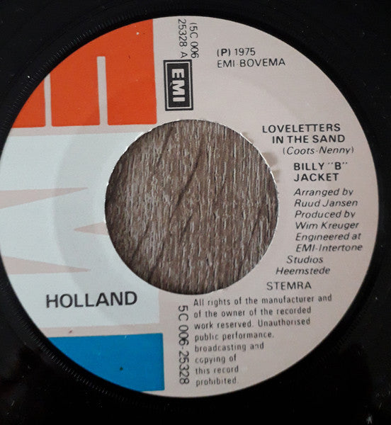 Billy "B" Jacket : Loveletters In The Sand (7", Single)
