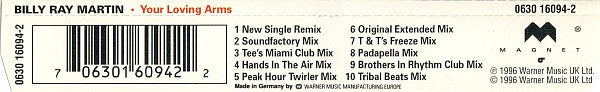Billie Ray Martin : Your Loving Arms (The Remix E.P.) (CD, EP)