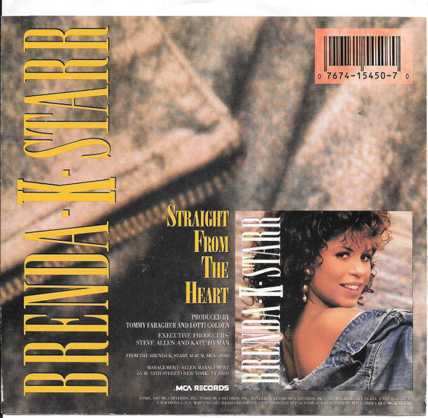 Brenda K. Starr : Straight From The Heart (7", Single)