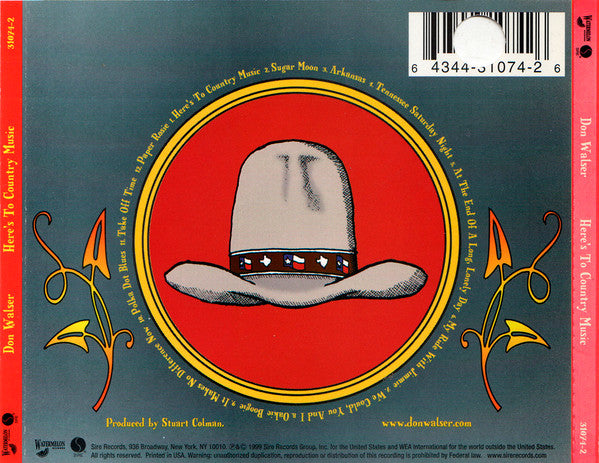 Don Walser : Here´s To Country Music (CD, Album)