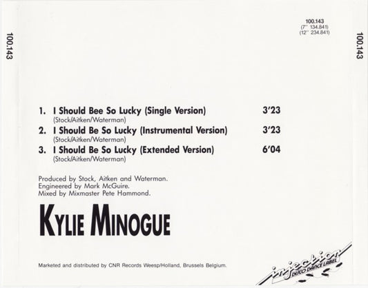 Kylie Minogue : I Should Be So Lucky (CD, Maxi)